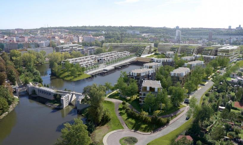 Dock Marina, duben 2014 Zdroj: vlastní foto Druhá etapa výstavby River Watch, duben 2014