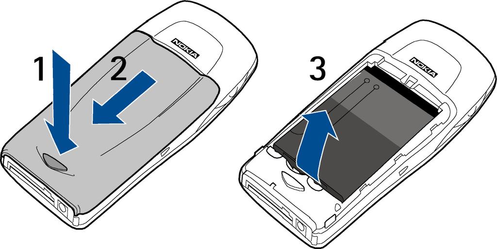 2. Zaèínáme Instalace SIM karty a baterie Ukládejte miniaturní SIM karty mimo dosah malých dìtí. SIM karta a její kontakty jsou náchylné na po¹kození po¹krábáním nebo ohnutím.