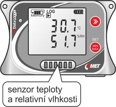 U0122 Dvoukanálový teploměr s externí sondou Tento model umožňuje měřit teplotu interním čidlem a jednou externí sondou řady Pt1000/E.
