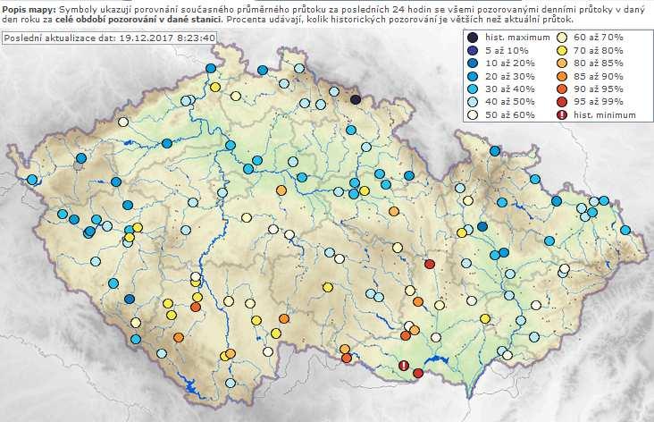 Počet pramenů, u kterých bylo dosaženo silně podnormální nebo mimořádně podnormální vydatnosti tj. silného či mimořádného sucha se oproti minulému týdnu mírně snížil a tvoří 33 % všech objektů. F.