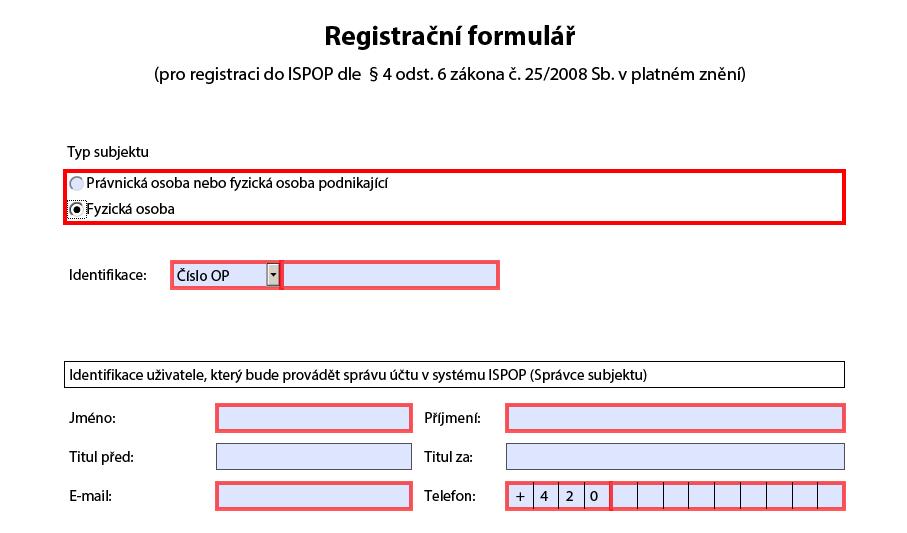 Rovněž autorizační formulář (pokud uživatel žádost neopatřil zaručeným elektronickým podpisem nebo nepoužil k odeslání datovou schránku) a následně po ověření registrace také přístupové údaje budou