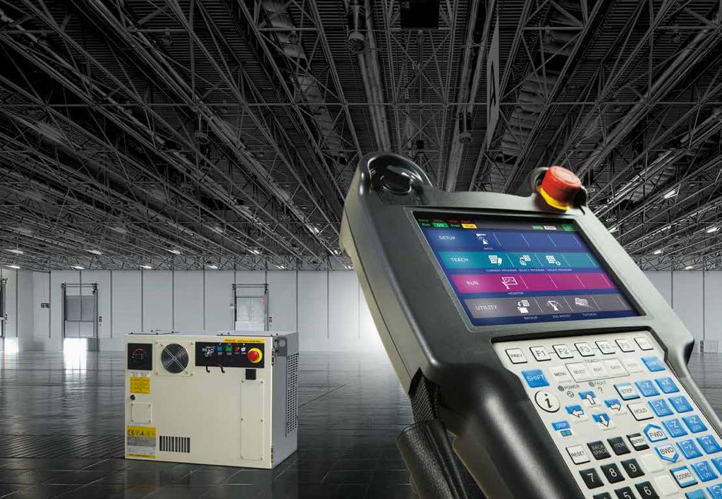 ipendant Touch Lehký a ergonomický FANUC ipendant Touch s intuitivním grafickým uživatelským rozhraním poskytuje uživatelsky