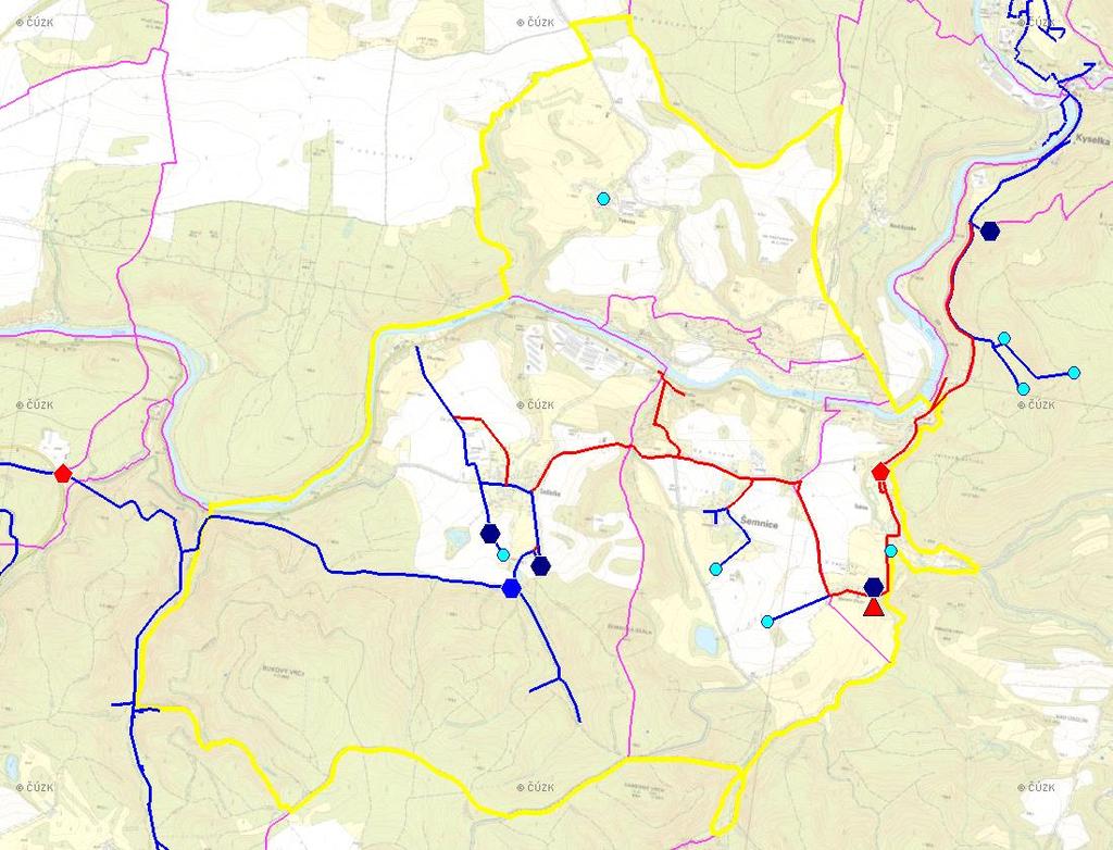 (karta obce: CZ41_57_1) D. VODOVODY D.1 POTŘEBA VODY Z BILANCE Základní parametry: Ozn.