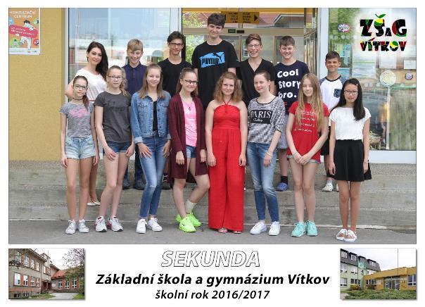 2. G SEKUNDA, třídní učitelka: Mgr. Lenka Jamnická 1. Faldýn Adam 2. Hauerlandová Anna 3. Hutník Tomáš 4. Jonášová Tereza 5. Mikesková Kateřina 6.