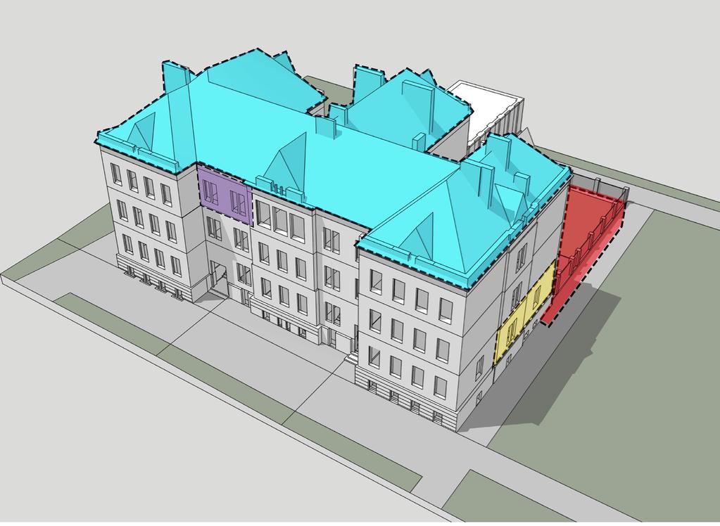 např. prodloužit i sekundární schodiště REZERVY Nastínění alternativních řešení v rámci budovy školy REVITALIZACE UČEBEN - povrchy, barevnost, vybavení + revitalizace chodeb - zrušení stávajících