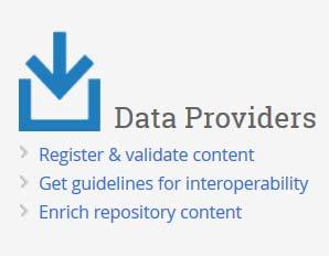 Poskytovatelé údajů https://guidelines.openaire.eu/wiki/main_page OpenAIRE compatibility for DSpace repositories http://www.slideshare.