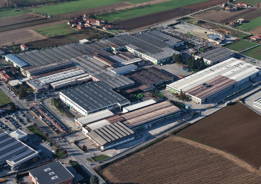 Výrobní závod Merlo v San Defendente di Cervasca (Cuneo) na pozemku o výměře 300 000
