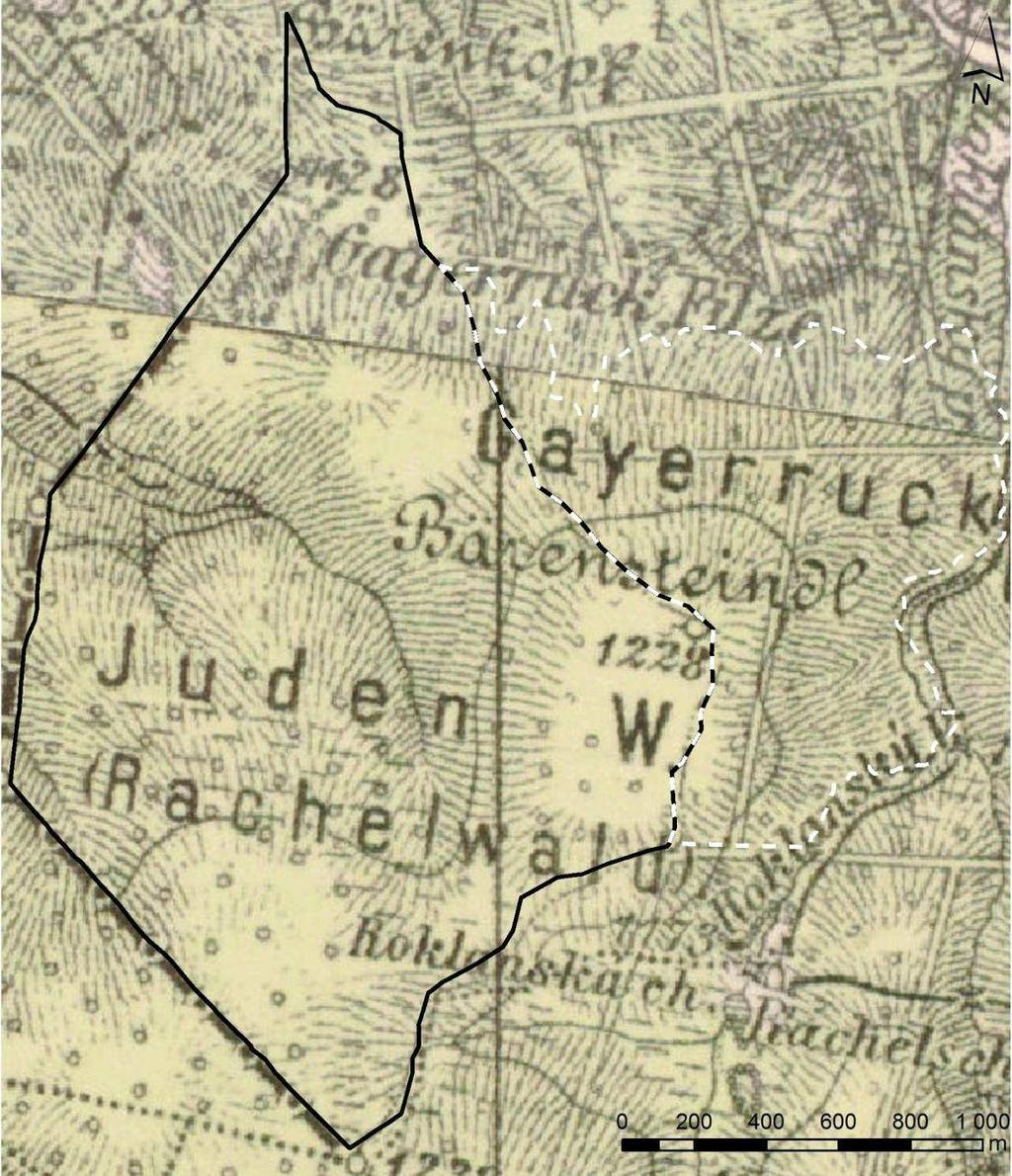 Příloha 2: Zájmové území na mapě III. vojenského mapování (1877-1880).