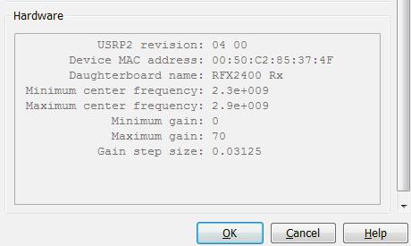 Pro správný chod USRP2 v prostředí Simulink je nutno: nahrát na paměťovou SD kartu USRP2 firmware pro zvolený daughterboard připojit USRP2 síťovým kabelem ke gigabitové ethernetové lince nastavit IP