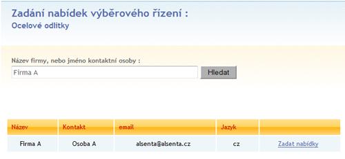 pouze odpovedí na e-mail, je možné zadat jeho nabídky rucne. 1.