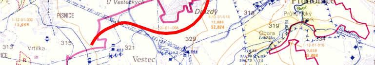 6 Vodohospodářská mapa širšího území Průtokové poměry v dotčených povodích název toku Botič ústí * 1-12-01-020 plocha povodí (km 2 ) srážky (mm) odtok (mm) rozdíl