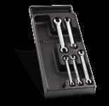 5 MODULY MODUL SE 14 RÁČNOVÝMI OČKOPLOCHÝMI KLÍČI - 40R. 8-9 - 10-11 - 12-13 - 14-15 - 16-17 - 18-19 - 22-24 mm - Modul: PL.352A - Hmotnost: 1,638 kg MODUL S KLÍČI NA PŘEVLEČNÉ MATICE - 43.