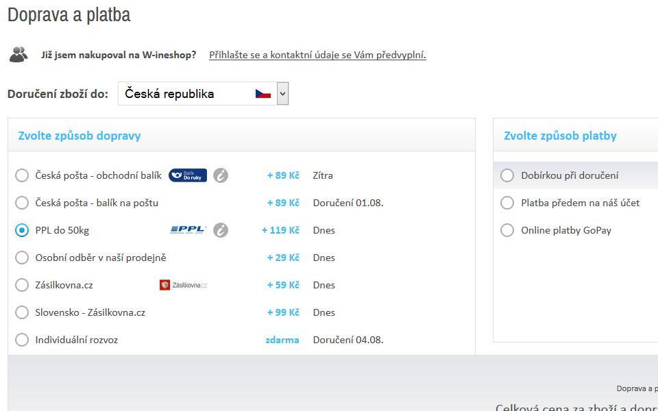 Při realizaci objednávky je v objednávce, která je