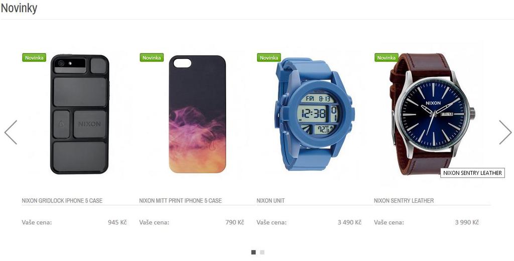 Doplňkovou funkcí u slideru je také možnost nastavení pevného zobrazení produktů, které se nemění a jejich