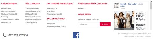 Telefonní číslo Odkazy na sociální sítě Facebook wall V případě grafických úprav