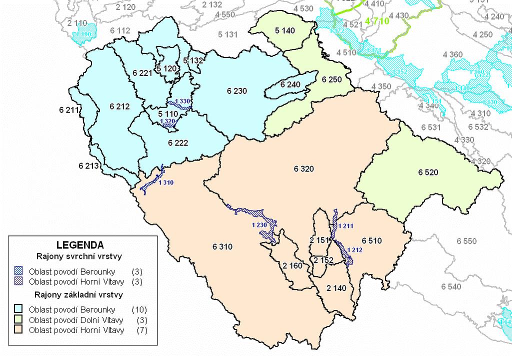 povodí Berounky a hydrogeologický rajon 5131 - Rakovnická pánev k oblasti povodí Ohře a Dolního Labe (státní podnik Povodí Ohře).