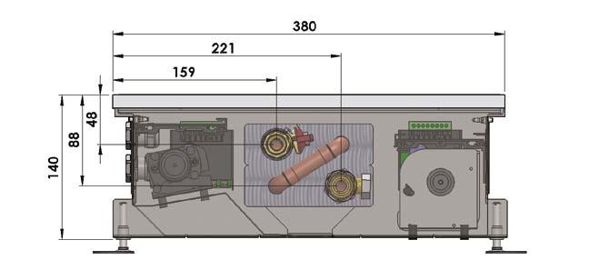 podlahové konvektory s ventilátorem suché prostředí 18 Mt 2N ELEkTRICkÝ PŘÍkON PRO VENTILáTORy příkon 900 16 VA 1000 16 VA 1250 32 VA 1500 32 VA