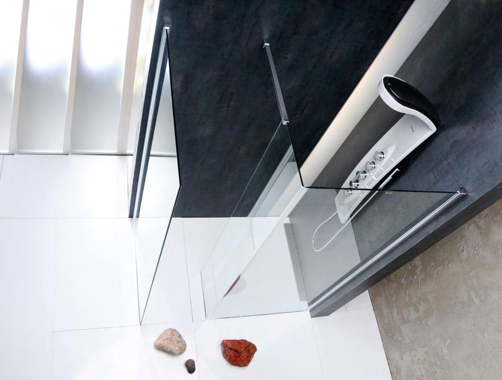 MODULAR SHOWER Řada MODULAR SHOWER nabízí revoluční řešení zástěn bez použití pohyblivých