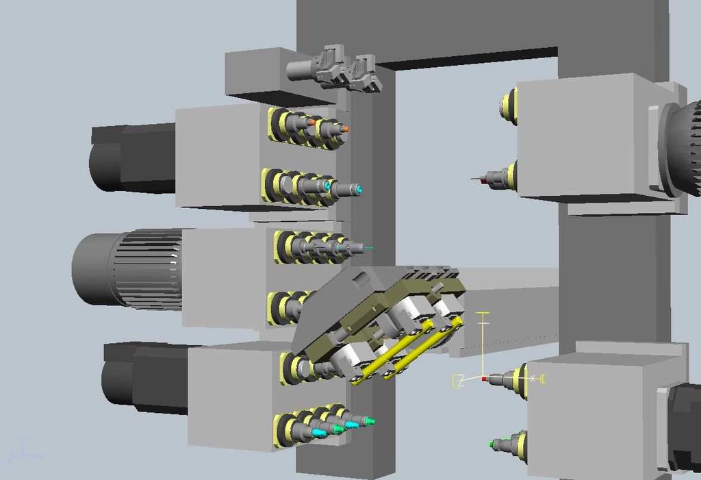 Obr. 8.4 Příklad 3D protokolu poškozeného sedla 8.4 Výrobní zařízení Obrábění proběhlo na jednoúčelovém vícevřetenovém CNC stroji.