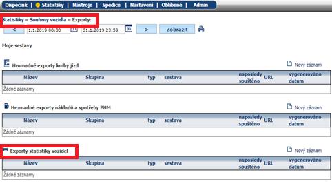 NOVINKA Přidání sloupců do hromadného exportu Do Statistiky Statistiky