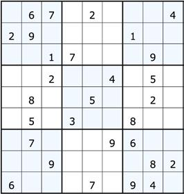 SUDOKU (obtížné) Plné znění citátu s tajenkou z minulého čísla: Tajemství šťastného života spočívá v tom, s jakou elegancí dokážeme přijmout změnu.