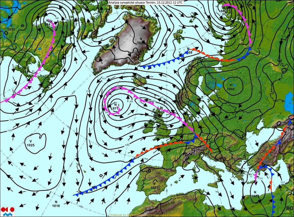 1. Meteorologická situace V závěru listopadu se výrazně ochladilo - kolem tlakové níže nad Pobaltím proudil nad naše území studený vzduch od severu. Srážky přešly ve všech polohách ve sněhové.