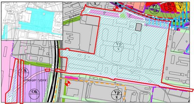 2. Územní plán Územní plán vztahující se k lokalitě zdroj: http://www.mestopv.cz/files/urad/su/uzemni-plan_hlavni-vykres.pdf (Pozn.