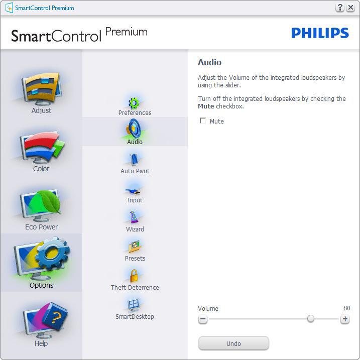3. Optimalizace Obrazu SmartControl Premium pro funkce Select Preset (Vybrat předvolbu) a Tune Display (Ladění zobrazení) na pracovní ploše klepnutím pravým tlačítkem myši na místní nabídku.