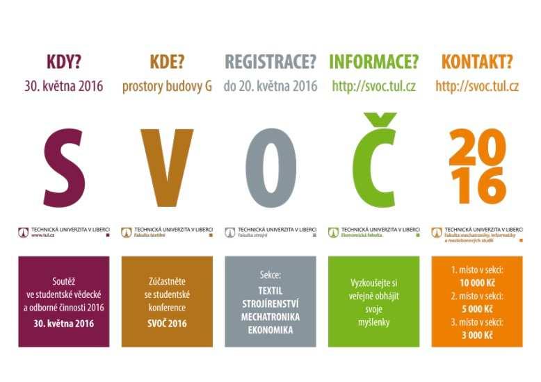 Postup řešení: Ustanovení organizačního výboru: FT TUL: doc. Ing. Maroš Tunák, Ph.D. Ing. Veronika Šafářová, Ph.D. Ing. Lenka Techniková Ph.
