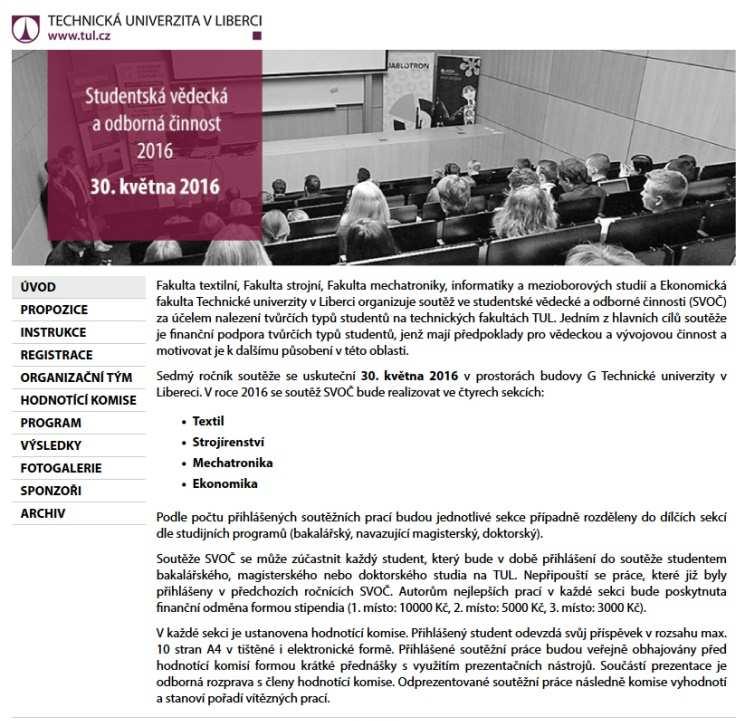 Plakáty a letáky v prostorách univerzity a kolejí TUL Zpravodaj T-UNI (http://tuni.tul.