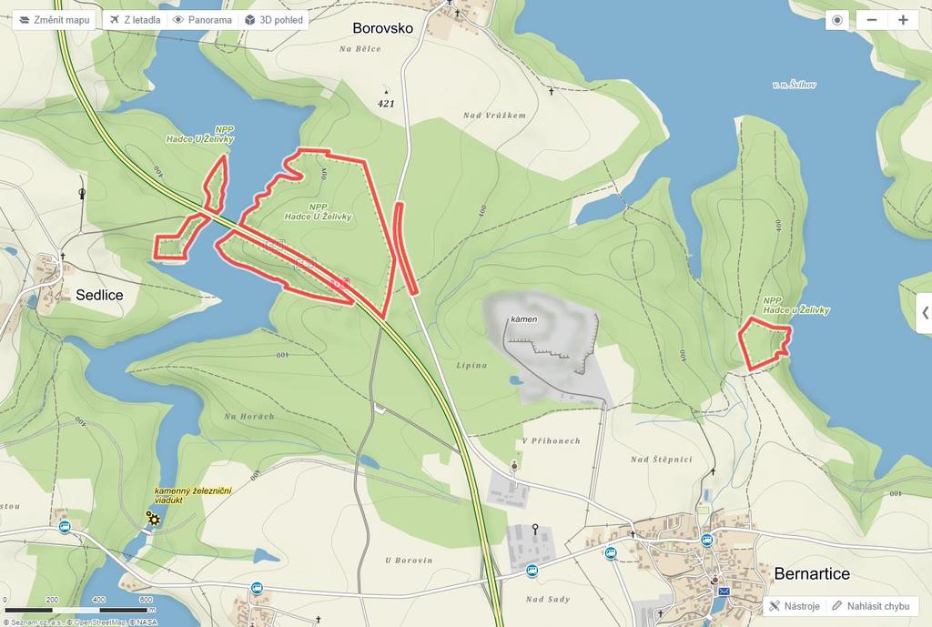 4 Charakteristika dotčených území. 4.1 EVL Želivka (NPP Hadce u Želivky) Charakteristika obou sledovaných území bude zaměřena zejména na geografické, ekonomické, demografické a sociální faktory.