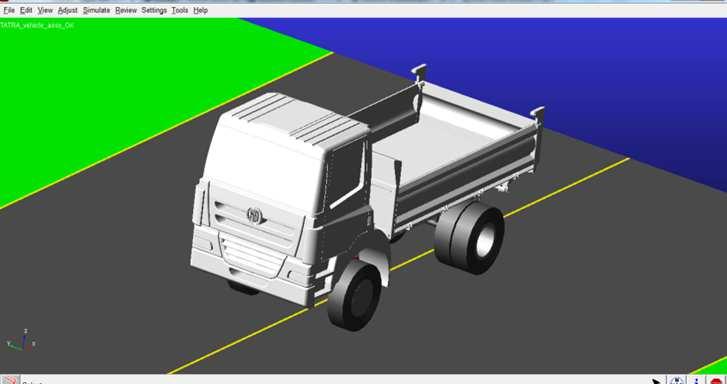 Popis plnění balíčku WP17: Agregáty s dělením toku výkonu pro vysoce účinné Řídicí algoritmus pro torque vectoring diferenciál Multibody model nákladního vozidla v prostředí ADAMS/Car Truck Řídicí