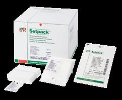 Setpack - systém obvazových materiálů pro operační sály Mullkompresse s rtg kontrastním vláknem n jsou určeny k přímému použití v operační oblasti n k tupování a odsávání tělesných tekutin při