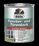 Speciální bezaromátový email na okna SLO Fenster-und Türenlack Vydatnost**: cca 13 m 2 /l Bílá, lesklá barva s ventilační schopností vodních par vnitřní vnější tixotropní. K nátěru dřeva.