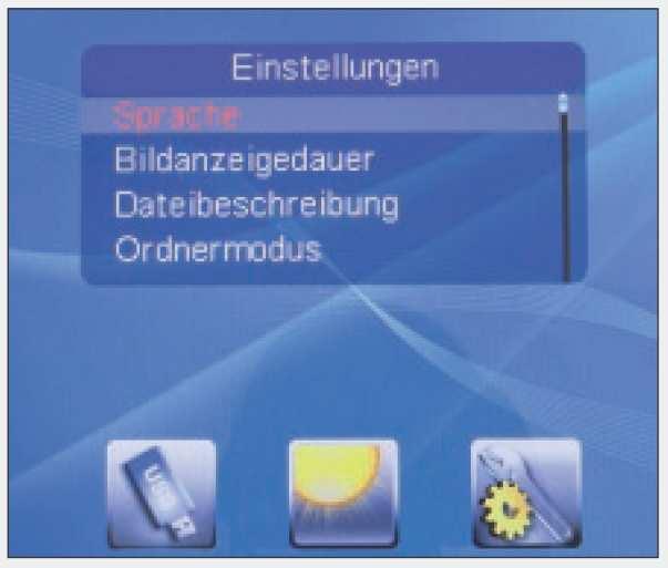 náhodné přehrávání Nastavení displeje jas, kontrast, saturace Standardní nastavení návrat k výchozímu stavu System Information zobrazí verzi softwaru 6.