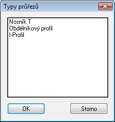 Zde je možno materiál, vybraný v levém projektovém seznamu, po kliknutí na tlačítko Editovat upravit v příslušném panelu. Po kliknutí na tlačítko Nový je možno zadat nový materiál.