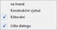 Menu Výsledek Izolinie 9.4.1 Ohybová výztuž Oba směry výztuže jsou označeny dvěma navzájem kolmými čárkami. Delší z obou čárek udává přitom hlavní směr výztuže.