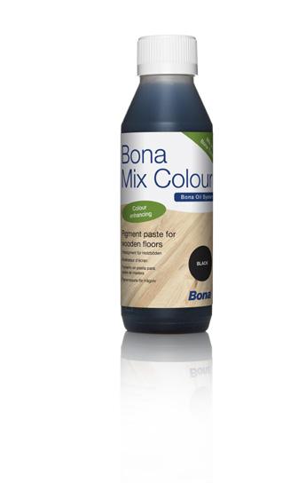 Do plechovky s přípravkem Bona Rich Tone přidejte 5% směsi Bona Mix Colour (250 ml do 5 l). Důkladně protřepejte. 3. Výslednou směs naneste pomocí aplikačního padu (8 10 m 2 /l).