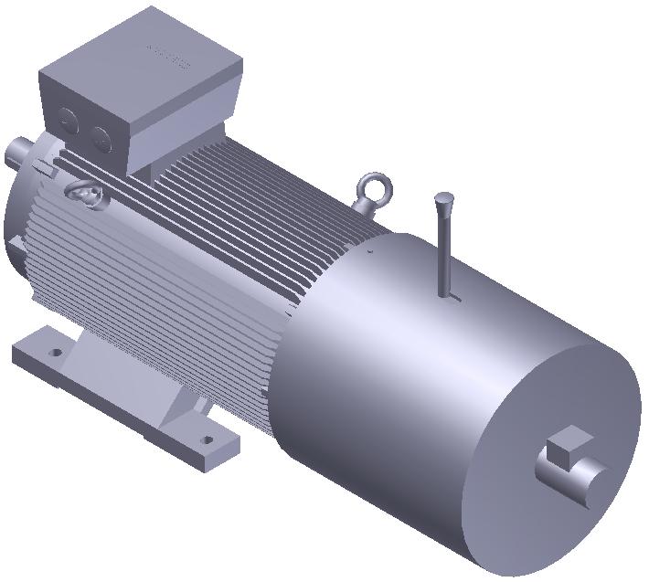 Obr. 4 Motor zdvihu Motor lze použít v běžném prostředí tj. -20 až +40 C, do 000 m.n.m, bez významnější ztráty jeho hlavních parametrů [siemens]. Motor řízen změnou kmitočtu-měničem frekvence.