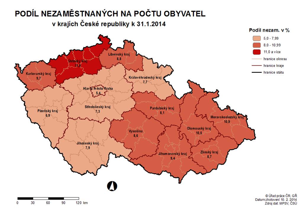 Měsíční zpráva o situaci a trhu práce Středočeského kraje