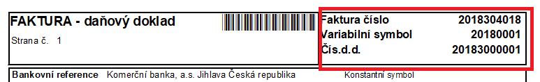 VS ručně (v tomto případě se nekontroluje duplicita vs ani čísla daň