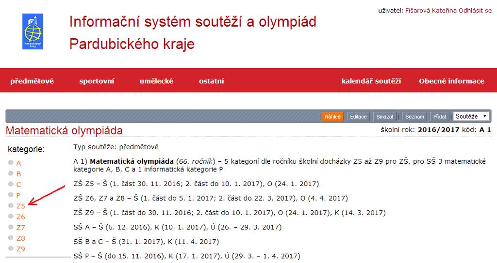 Z6, Z7, Z8), je možné veškeré náklady vyúčtovat do kategorie jedné a do ostatních pouze doplnit počty účastníků, poroty a