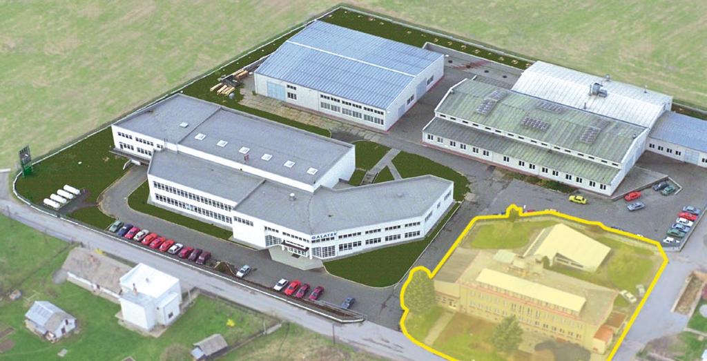 Budoucí areál společnosti GALATEK a.s. V loňském roce se naskytla příležitost odkoupení sousedního areálu bývalého učiliště včetně budovy školy a internátu. Představenstvo společnosti GALATEK a.s. se společně s vedením firmy rozhodlo využít této možnosti a pokračovat tímto krokem v procesu významných změn areálu firmy s hlavním cílem zlepšit výrobní tok ve svých prostorech.