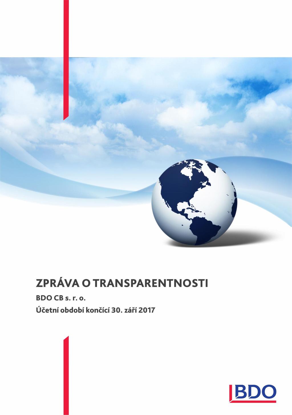 ZPRÁVA O TRANSPARENTNOSTI BDO CB s. r.