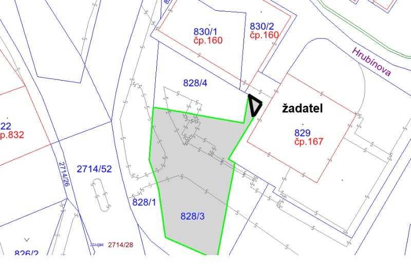 9. Prodej části pozemku parc.č. 828/3 v k.ú. Litoměřice (nutný odděl.geometr.plán) Žadatel: Ing. Miroslav Černý, nar.28.12.
