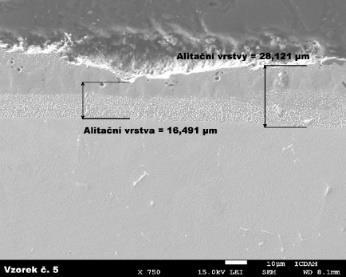 Obr. 2.: Alitační vrstva Obr. 5.: Po provozu Obr.