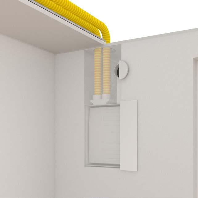 HOSPODÁRNÉ VĚTRÁNÍ 2 Snadná obsluha Neviditelné ventilační zařízení Kryt U2 může být zakryt tapetou nebo