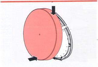 nasaďte horní díl vnitřního krytu na distanční sloupky umístěné na spodním díle vnitřního krytu.