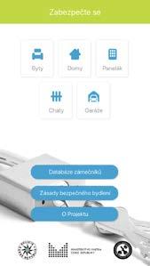 Stiskem prstu zvolíte menu Vstupní bytové