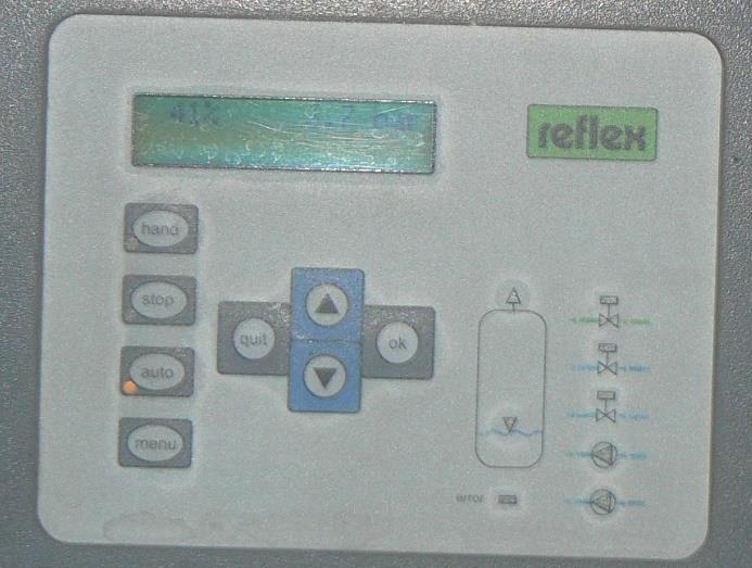 Obrázek 12 - ovládací panel expanzního zařízení Automatická